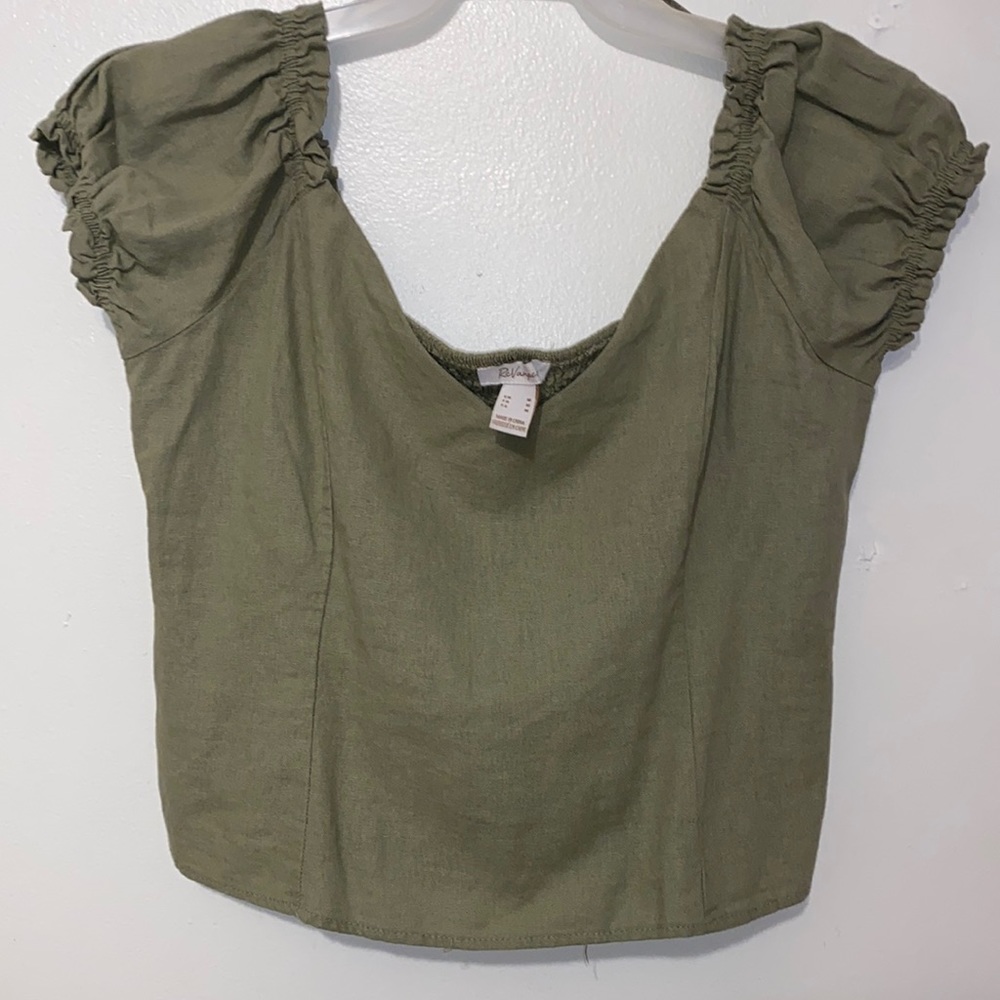 Green Ruched Top